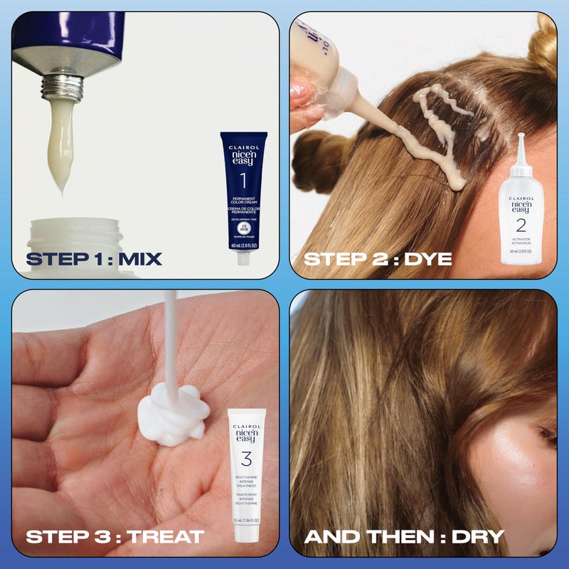 CLAIROL صبغة شعر كلايرول نيسن إيزي دائمة، 6 بني فاتح، عبوة من 3 - Image 3